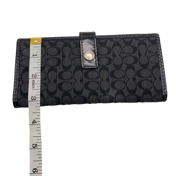 COACH Black Signature Canvas Wallet - Picture 7 of 7